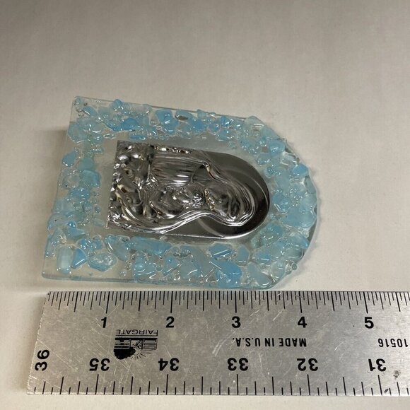 Murano Art Deco Collection Art Glass Virgin Mary Madonna & Child Christianity - Picture 7 of 9